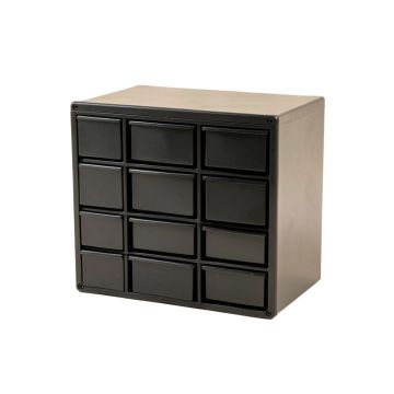 Olive Dale Small-Parts Storage Drawer Cabinet - Black