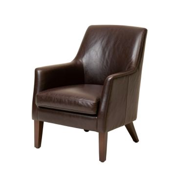 Erisha Leather Upholstered Dining Chair In Espresso