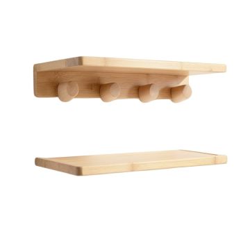 River Brook Wall-Mounted Entryway Organizer Shelf - Beige
