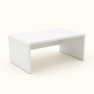 Vale Bridge Desktop Monitor Riser - White (synthetic illustration; no displayed measurements)