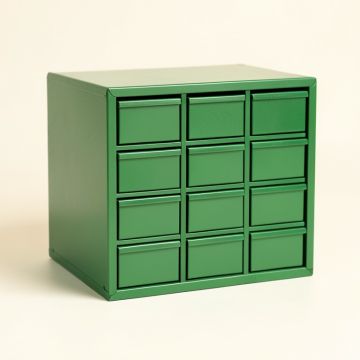 Ridge Edge Small-Parts Storage Drawer Cabinet - Green (synthetic illustration; no displayed measurements)