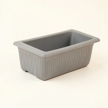 Pine Arc Empty Railing Planter With Integral Brackets - Gray (synthetic illustration; no displayed measurements)