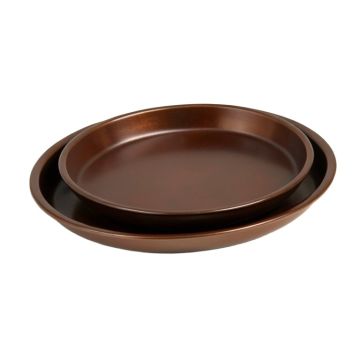 Metal 2 Piece Nesting Serving Tray Set
