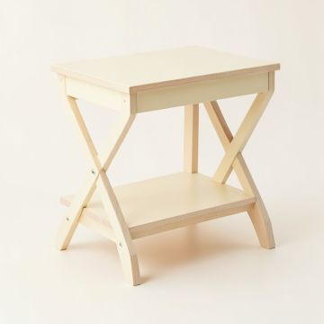Reed Crest Side Table - Cream (synthetic illustration; no displayed measurements)