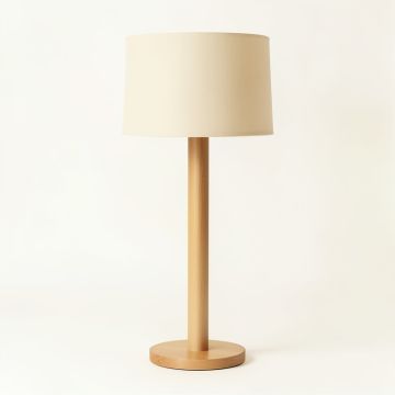 Sage Arc Floor Lamp With A Plain Fabric Shade - Beige (synthetic illustration; no displayed measurements)