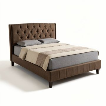 Rhapsody Tufted Solid Wood And Upholstered Sleigh Bed (synthetic illustration; no displayed measurements)