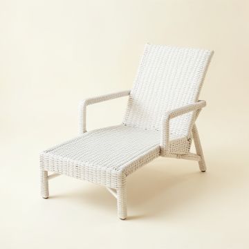 Ridge Bend Outdoor Lounge Chair - White (synthetic illustration; no displayed measurements)