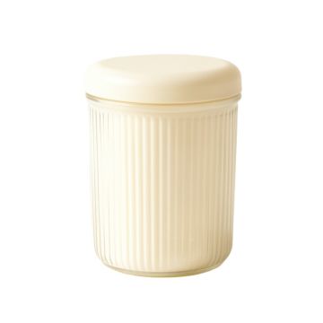 Holly Branch Storage Canister With Lid - Ivory