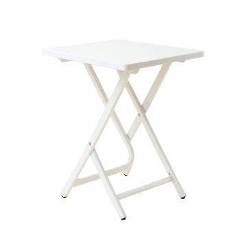 Stone Bridge Compact Balcony Table - White