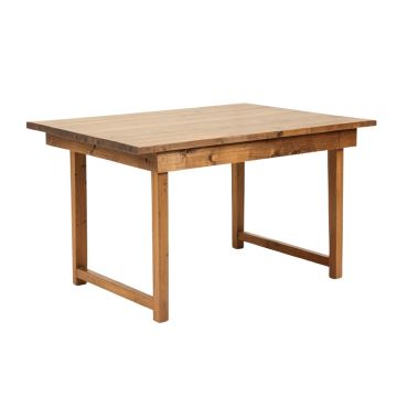 Cecelia Extendable Drop Leaf Rubberwood Solid Wood Dining Table