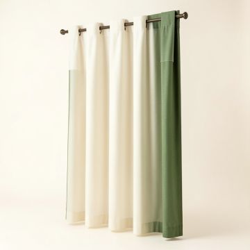 Liebert Solid Semi-Sheer Tab Top Single Curtain Panel (synthetic illustration; no displayed measurements)