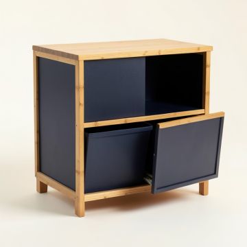 Dune Bridge Freestanding Pull-Out Hamper Cabinet - Navy (synthetic illustration; no displayed measurements)