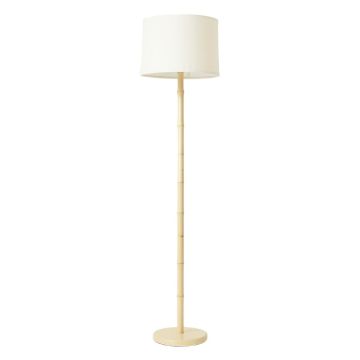 Harbor Brook Floor Lamp With A Plain Fabric Shade - Ivory