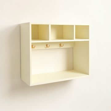 Holly Branch Wall-Mounted Entryway Organizer Shelf - Ivory (synthetic illustration; no displayed measurements)
