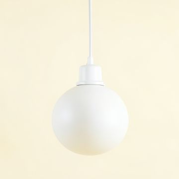 Brook Arc Pendant Light Suspended From One Plain Cable (synthetic illustration; no displayed measurements)