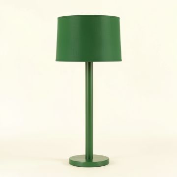 Vale Dale Floor Lamp With A Plain Fabric Shade - Green (synthetic illustration; no displayed measurements)