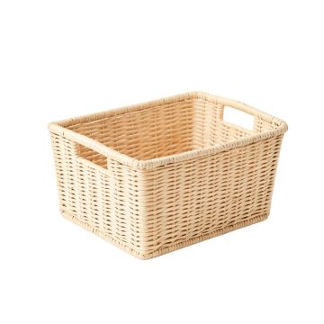 Ash Canyon Empty Storage Basket - Ivory