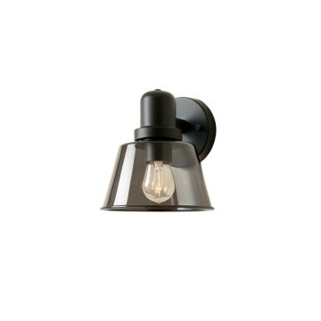Heath Dale Wall Sconce Mounted On A Plain Wall - Black