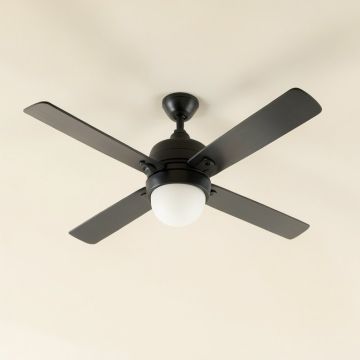 36 '' Mercurio 3 - Blade Caged Ceiling Fan With Wall Control And Light Kit Included (synthetic illustration; no displayed measurements)