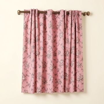 Antique Floral Room Darkening Rod Pocket Curtain Panels (synthetic illustration; no displayed measurements)