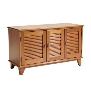 Retro Console Table Sideboard With Shutter Doors (synthetic illustration; no displayed measurements)