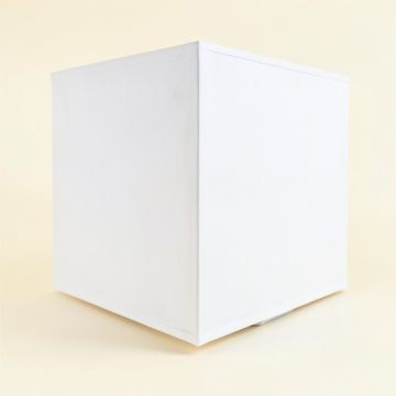 Genevrier 11 '' H X 10 '' W Linen Rectangular Lamp Shade ( Screw On ) In White (synthetic illustration; no displayed measurements)