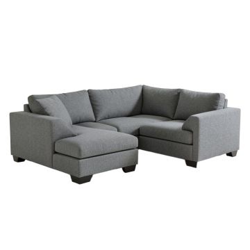 Sectional Sofa In Gray Linen