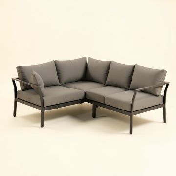 Kendall Outdoor Patio Sectional With Cushions (synthetic illustration; no displayed measurements)