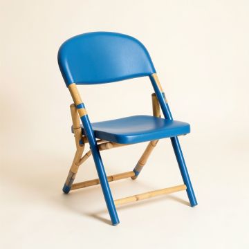 Willow Arc Folding Outdoor Chair - Blue (synthetic illustration; no displayed measurements)