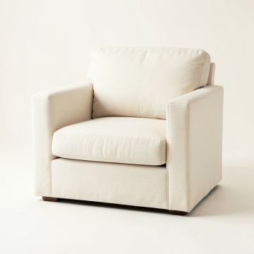 Briar Crest Upholstered Armchair - Cream (synthetic illustration; no displayed measurements)