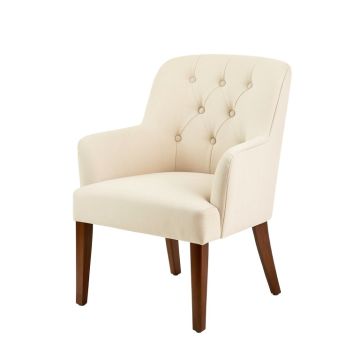 Loiselle Tufted Upholstered Parsons Chair In Ivory