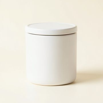 Aspen Bend Storage Canister With Lid - White (synthetic illustration; no displayed measurements)
