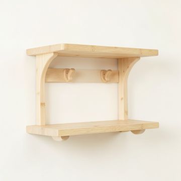 Olive Branch Wall-Mounted Entryway Organizer Shelf - Ivory (synthetic illustration; no displayed measurements)