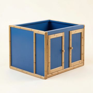 Brook Bluff Empty Furniture-Style Litter Enclosure - Blue (synthetic illustration; no displayed measurements)