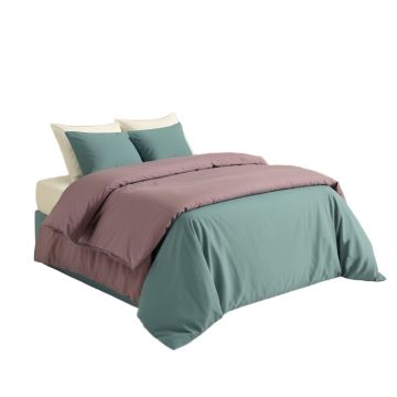 Colored Stone Surface Texture Background Urban Brick Wall Image Duvet Cover Set