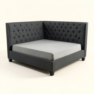 Gomes Tufted Upholstered Low Profile Standard Bed (synthetic illustration; no displayed measurements)