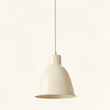 Cedar Bluff Pendant Light Suspended From One Plain Cable - Ivory (synthetic illustration; no displayed measurements)