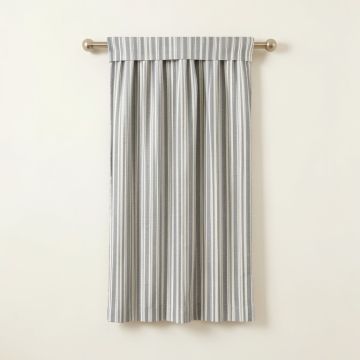 Is-Haq Striped Semi-Sheer Rod Pocket Single Curtain Panel (synthetic illustration; no displayed measurements)