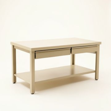 Juniper Bridge Empty Workshop Workbench - Beige (synthetic illustration; no displayed measurements)