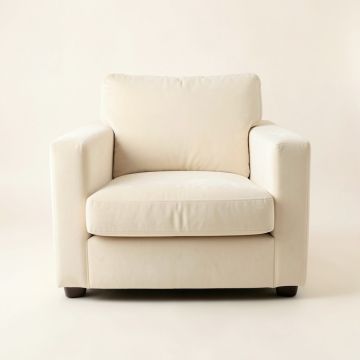 Aspen Edge Upholstered Armchair - Ivory (synthetic illustration; no displayed measurements)