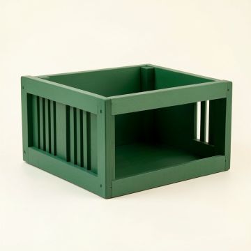 Olive Edge Empty Furniture-Style Pet Crate - Green (synthetic illustration; no displayed measurements)