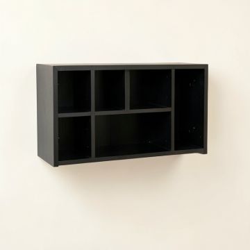 Meadow Canyon Wall-Mounted Entryway Organizer Shelf - Black (synthetic illustration; no displayed measurements)