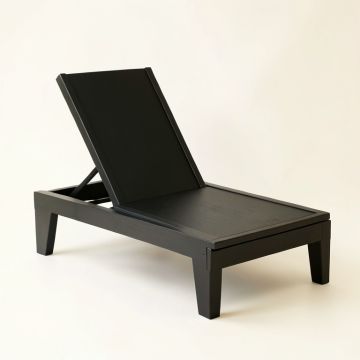 Shore Bluff Outdoor Lounge Chair - Black (synthetic illustration; no displayed measurements)