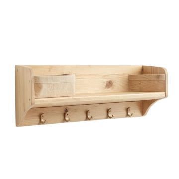 Maple Branch Wall-Mounted Entryway Organizer Shelf - Beige