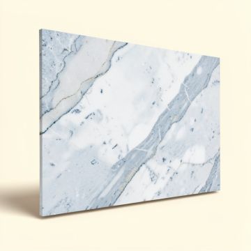 Calacatta Azul 12 '' X 24 '' Porcelain Marble Look Wall & Floor Tile (synthetic illustration; no displayed measurements)