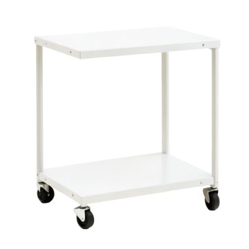 Shore Crest Empty Rolling Workshop Cart - White