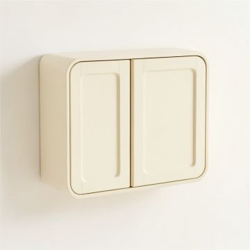 Birch Dale Wall-Mounted Entry Cabinet - Cream (synthetic illustration; no displayed measurements)
