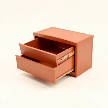 Bay Dell Small-Parts Storage Drawer Cabinet - Terracotta (synthetic illustration; no displayed measurements)