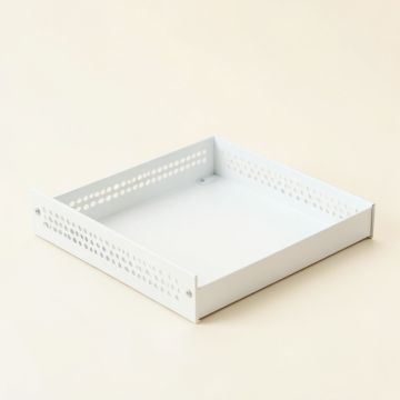Oak Bluff Empty Under-Desk Cable Tray - White (synthetic illustration; no displayed measurements)