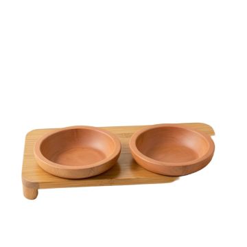 Ridge Canyon Pet Feeding Stand With Two Plain Empty Bowls - Terracotta